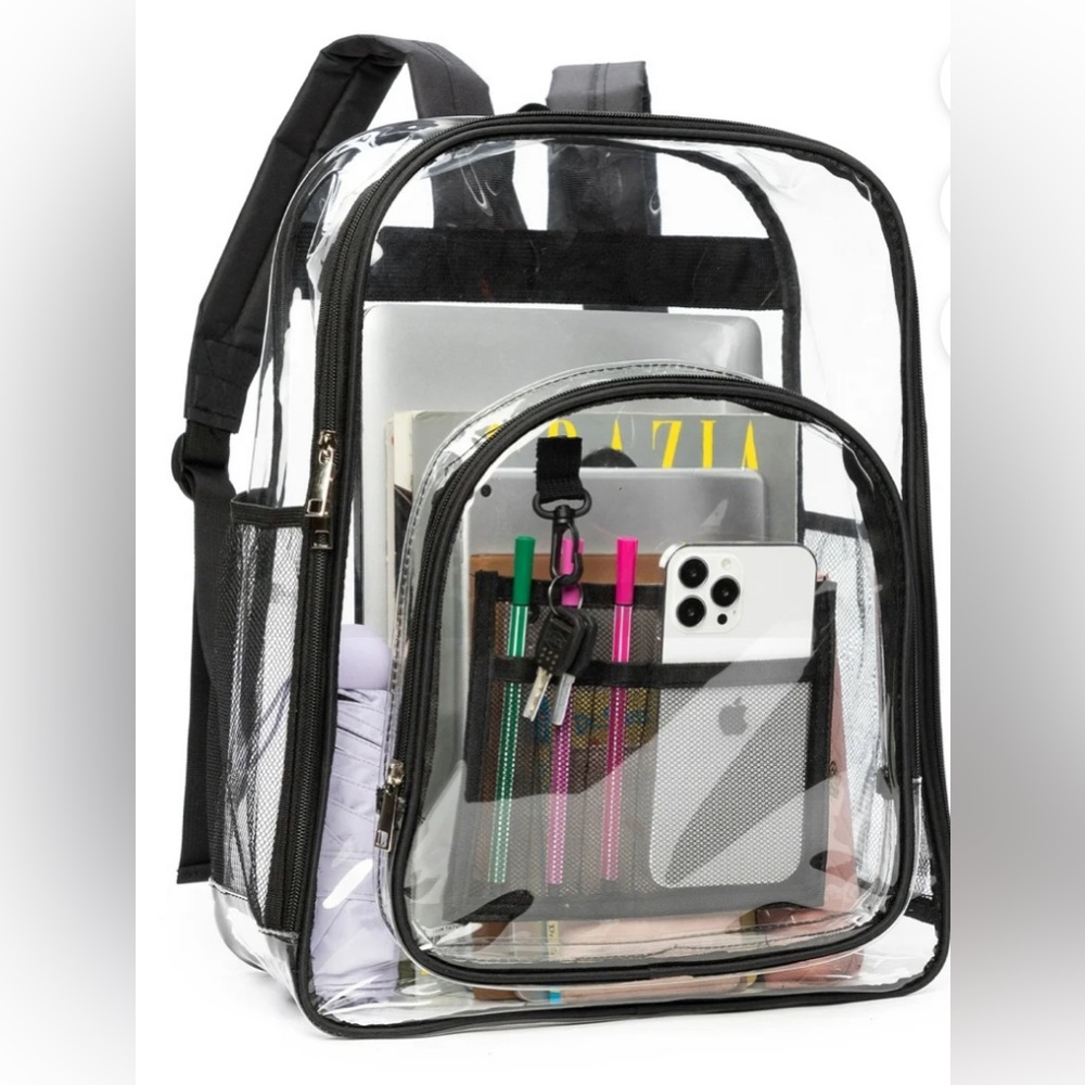 NWT-Clear Backpack FOR COLLEGE. H.S. and Elementary kids
